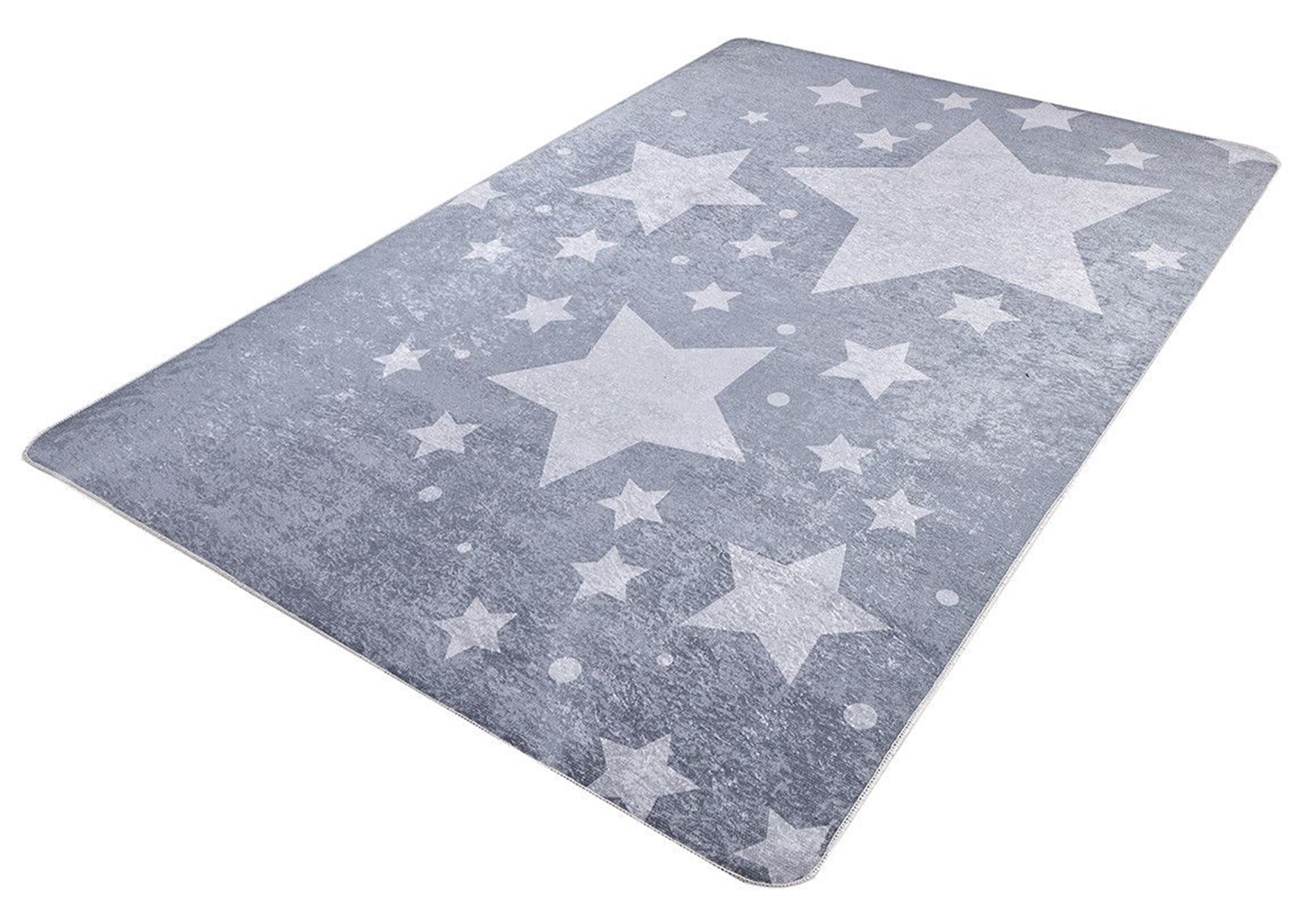 Star Rug Gray Kids Rug-Fame Rugs-2'x3'ft 60x90cm-fame