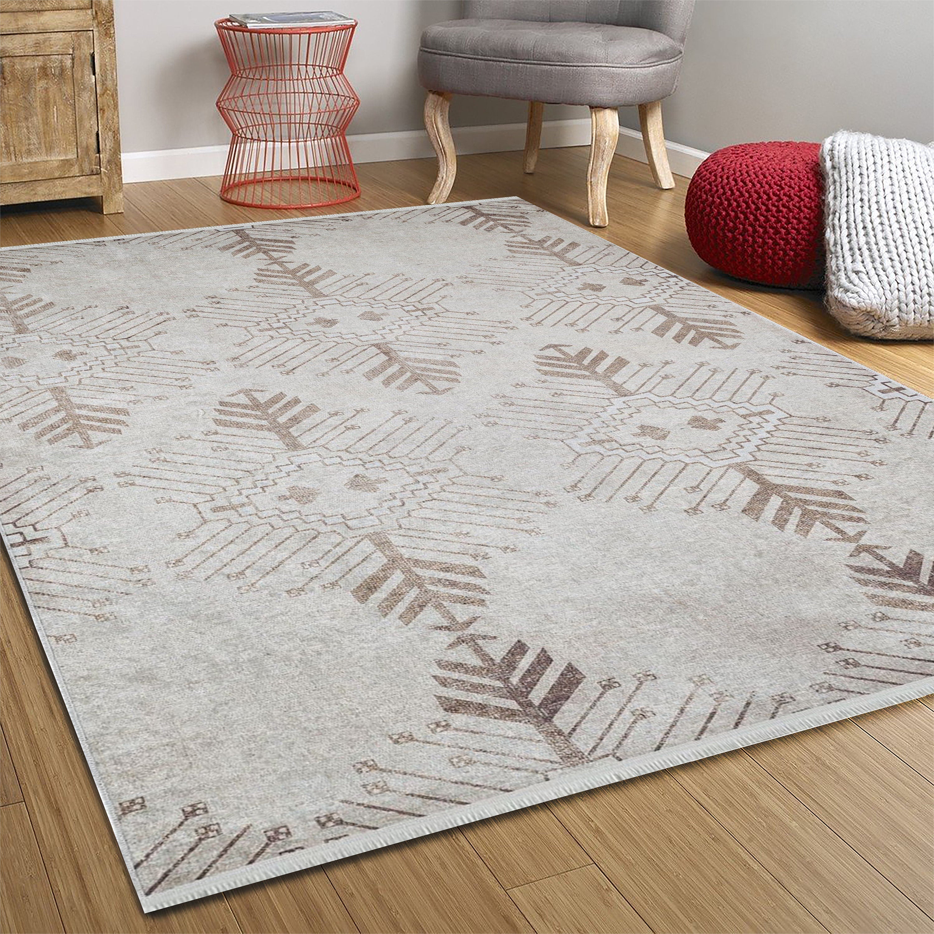 Suka Bohemian Beige Rug-Fame Rugs-2'x3'ft 60x90cm-fame