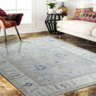 Sylvie Gray Blue Pastel Modern Oushak Rug-famerugs-2&#39;x3&#39; ft 60x90cm-fame