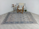 Tiana Rug Neutral Turkish Faded Gray Blue Rug-Rugs-Fame Rugs-2'x3' ft 60x90 cm-fame