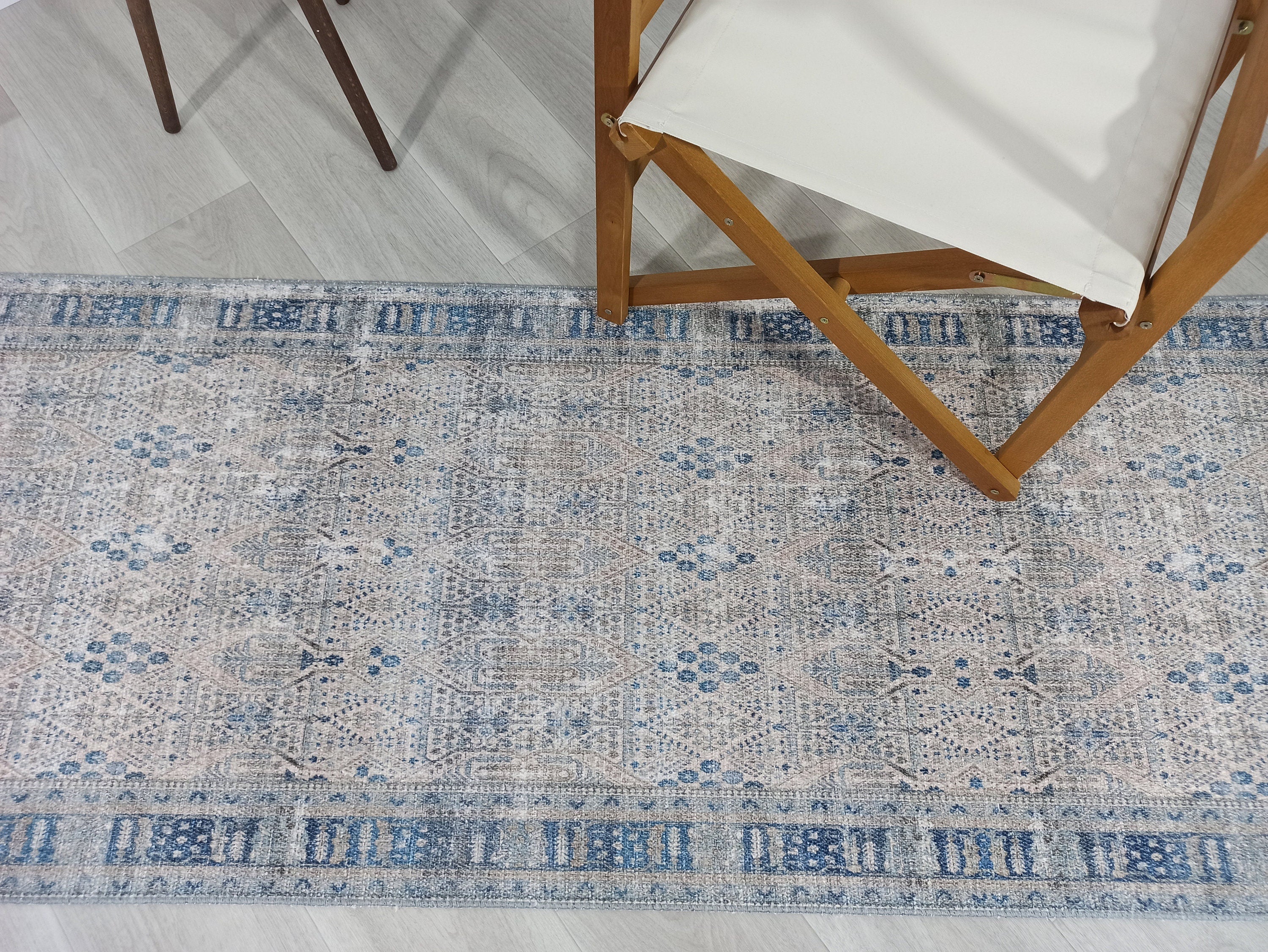 Tiana Rug Neutral Turkish Faded Gray Blue Rug-Rugs-Fame Rugs-2'x3' ft 60x90 cm-fame