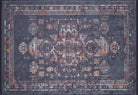 Tiara Turkish Ethnic Black Dark Gray Rug-Fame Rugs-2'x3'ft 60x90cm-fame