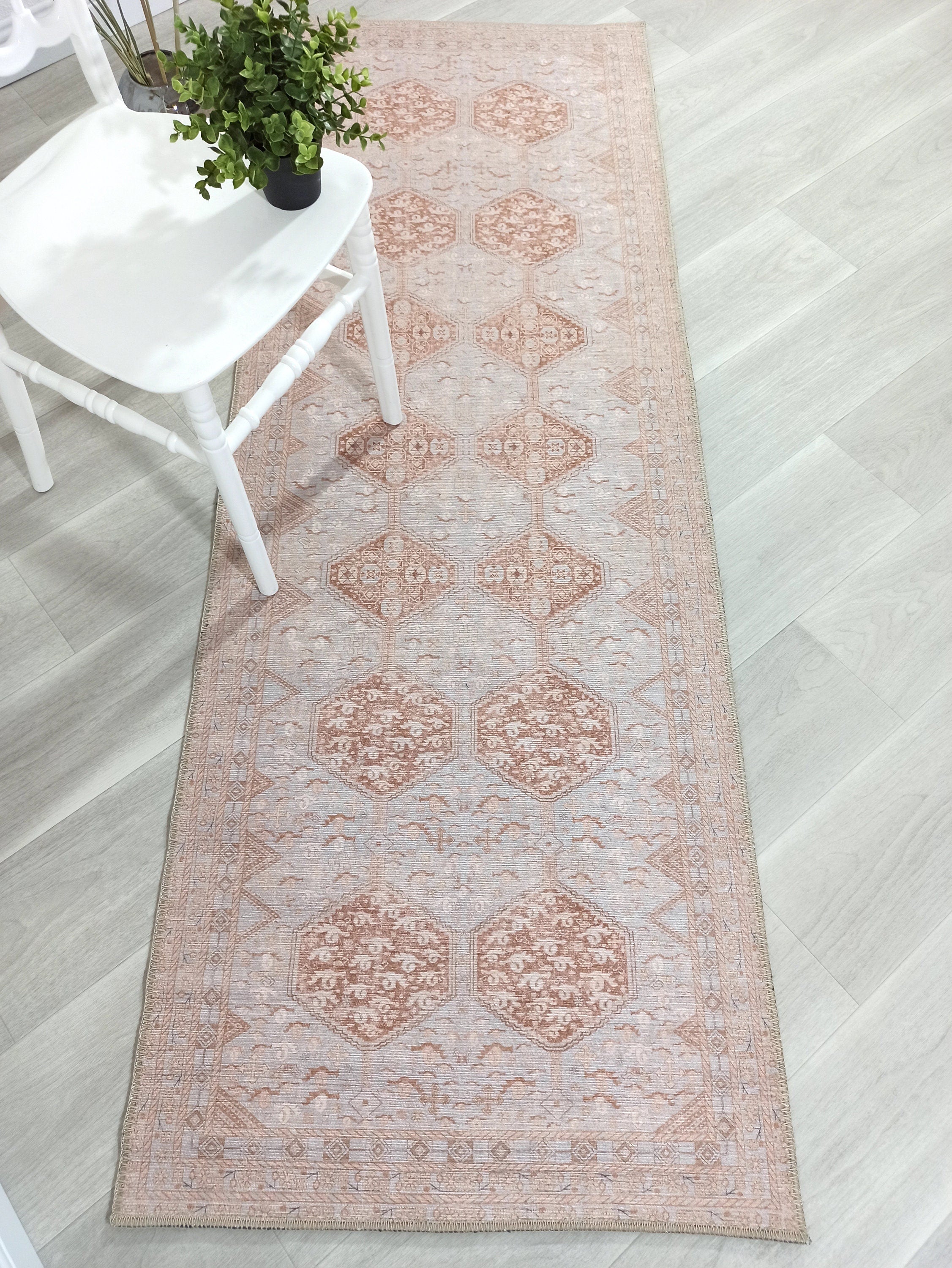 Tiera Rug Vintage Turkish Faded Beige Brown Rug-Rugs-Fame Rugs-2'x3' ft 60x90 cm-fame