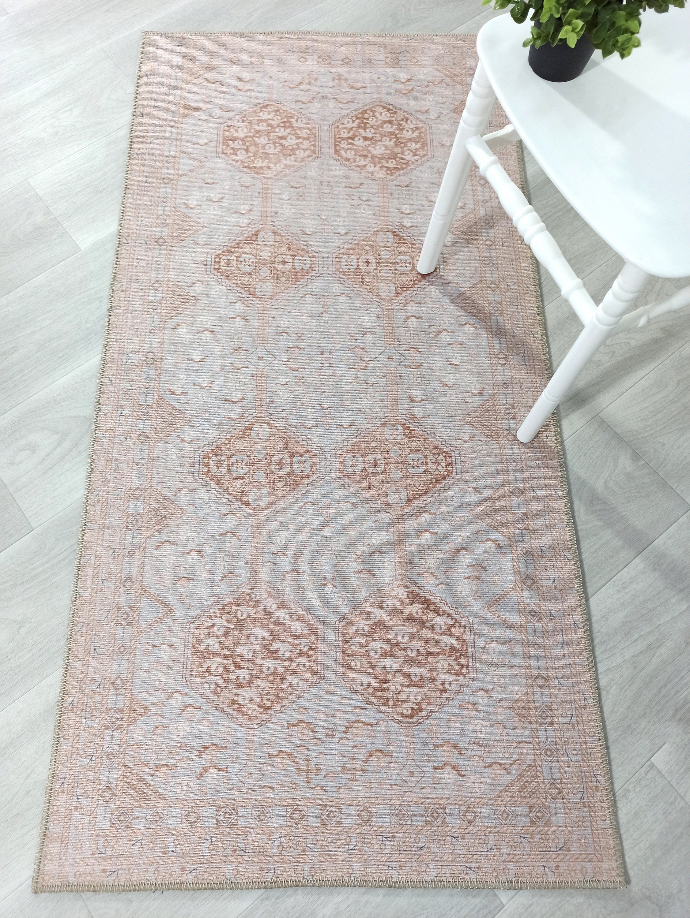 Tiera Rug Vintage Turkish Faded Beige Brown Rug-Rugs-Fame Rugs-2'x3' ft 60x90 cm-fame