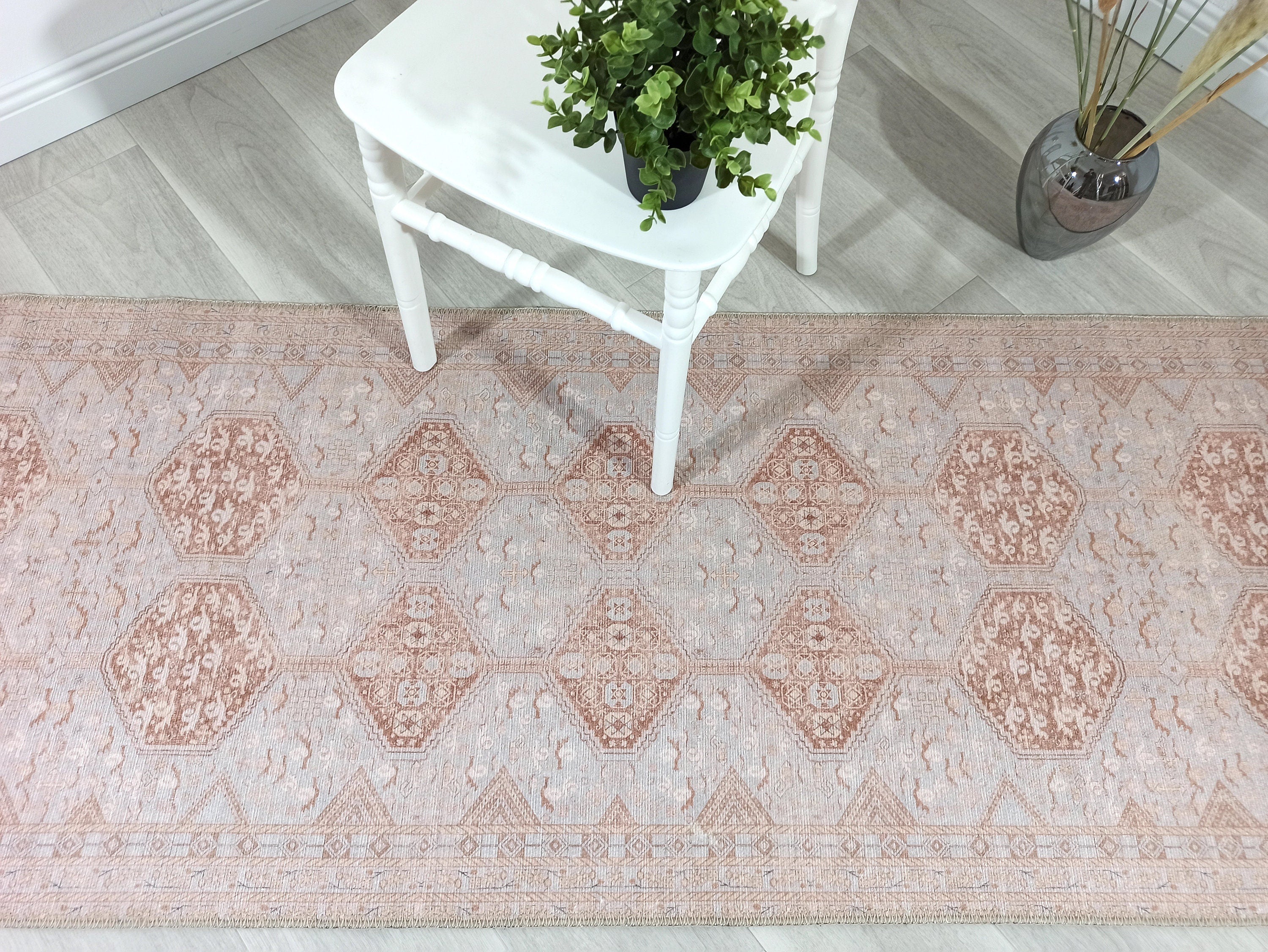 Tiera Rug Vintage Turkish Faded Beige Brown Rug-Rugs-Fame Rugs-2'x3' ft 60x90 cm-fame