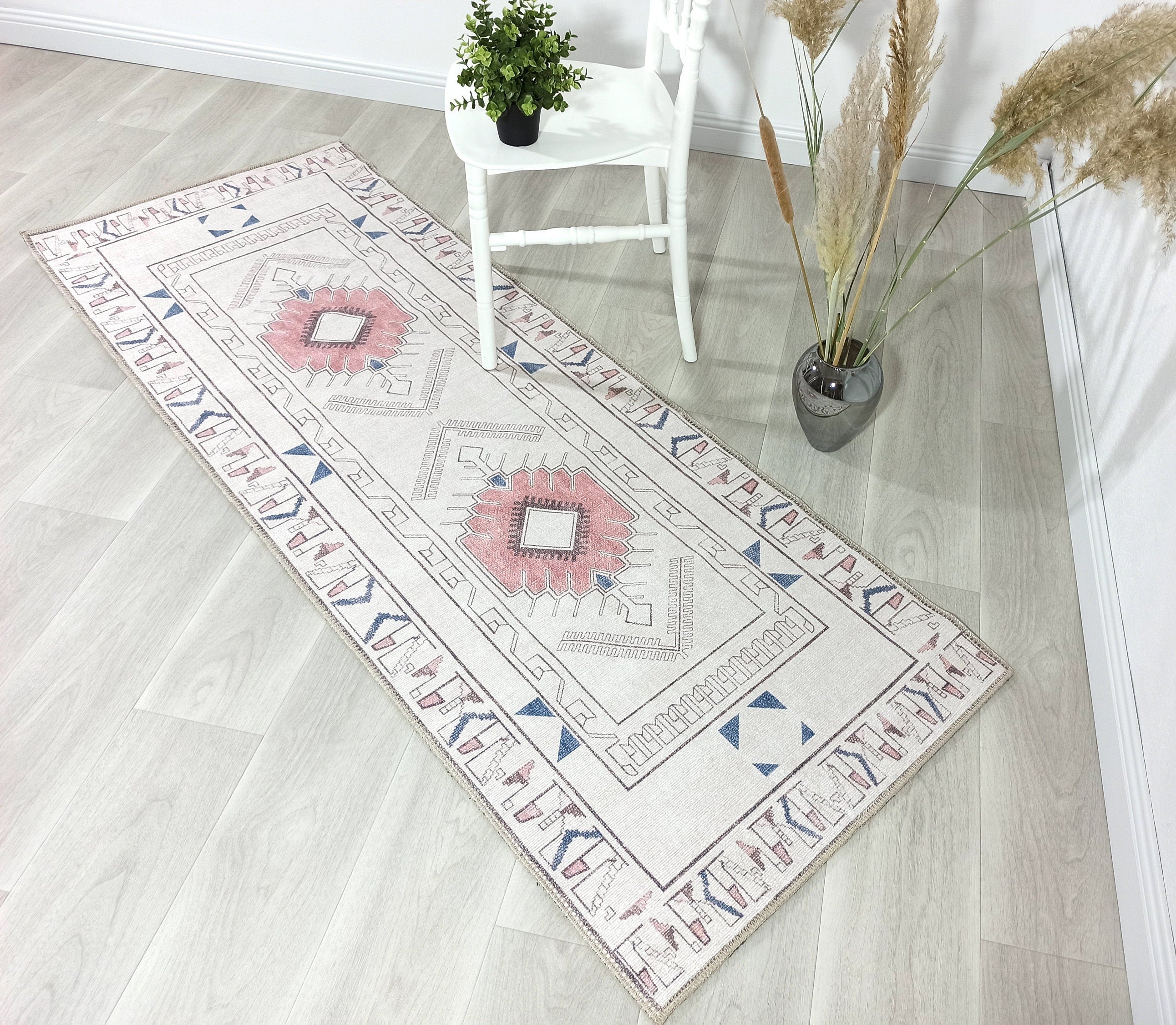 Tuta Rug Turkish Neutral Medallion white Beige Rug-Rugs-Fame Rugs-2'x3' ft 60x90 cm-fame