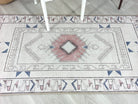 Tuta Rug Turkish Neutral Medallion white Beige Rug-Rugs-Fame Rugs-2'x3' ft 60x90 cm-fame