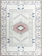 Tuta Rug Turkish Neutral Medallion white Beige Rug-Rugs-Fame Rugs-2'x3' ft 60x90 cm-fame