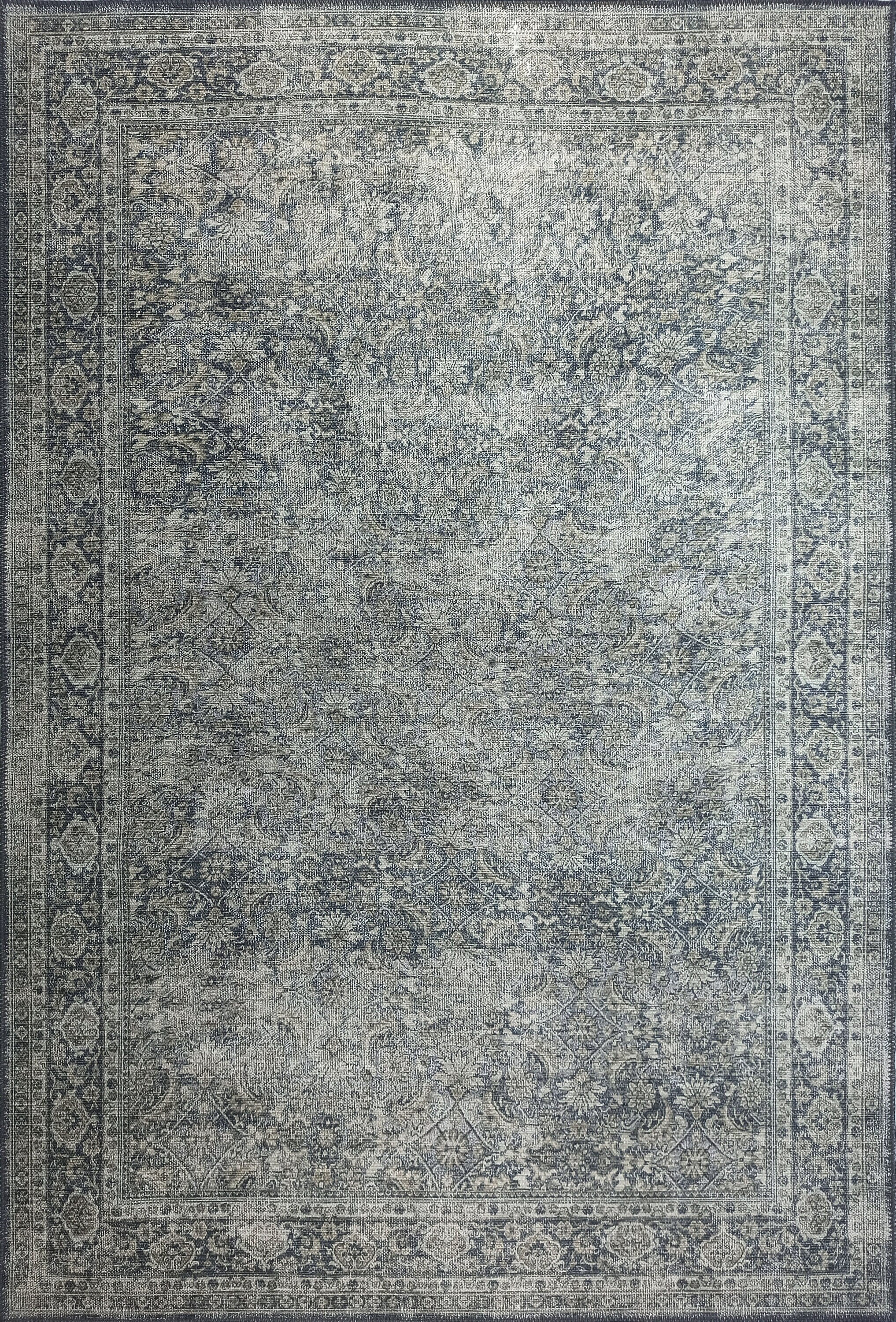 Valerie Distressed Persian Newburg Green & Olive Rug-famerugs-2&#39;x3&#39; ft 60x90cm-fame