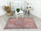 Valvia RugTurkish Terracotta Red Beige Sky Blue Rug-Rugs-Fame Rugs-2'x3' ft 60x90 cm-fame