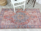 Valvia RugTurkish Terracotta Red Beige Sky Blue Rug-Rugs-Fame Rugs-2'x3' ft 60x90 cm-fame