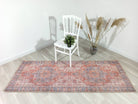 Valvia RugTurkish Terracotta Red Beige Sky Blue Rug-Rugs-Fame Rugs-2'x3' ft 60x90 cm-fame