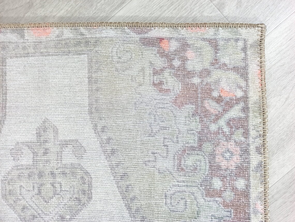 Vera Rug Neutral Turkish Gray Pastel Muted Green Ivory Rug-Rugs-Fame Rugs-2'x3' ft 60x90 cm-fame