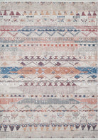 Viola Turkish Kilim Gray Beige Rug-Fame Rugs-2'x3'ft 60x90cm-Desing 1-fame