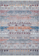 Viola Turkish Kilim Gray Beige Rug-Fame Rugs-2'x3'ft 60x90cm-Desing 1-fame