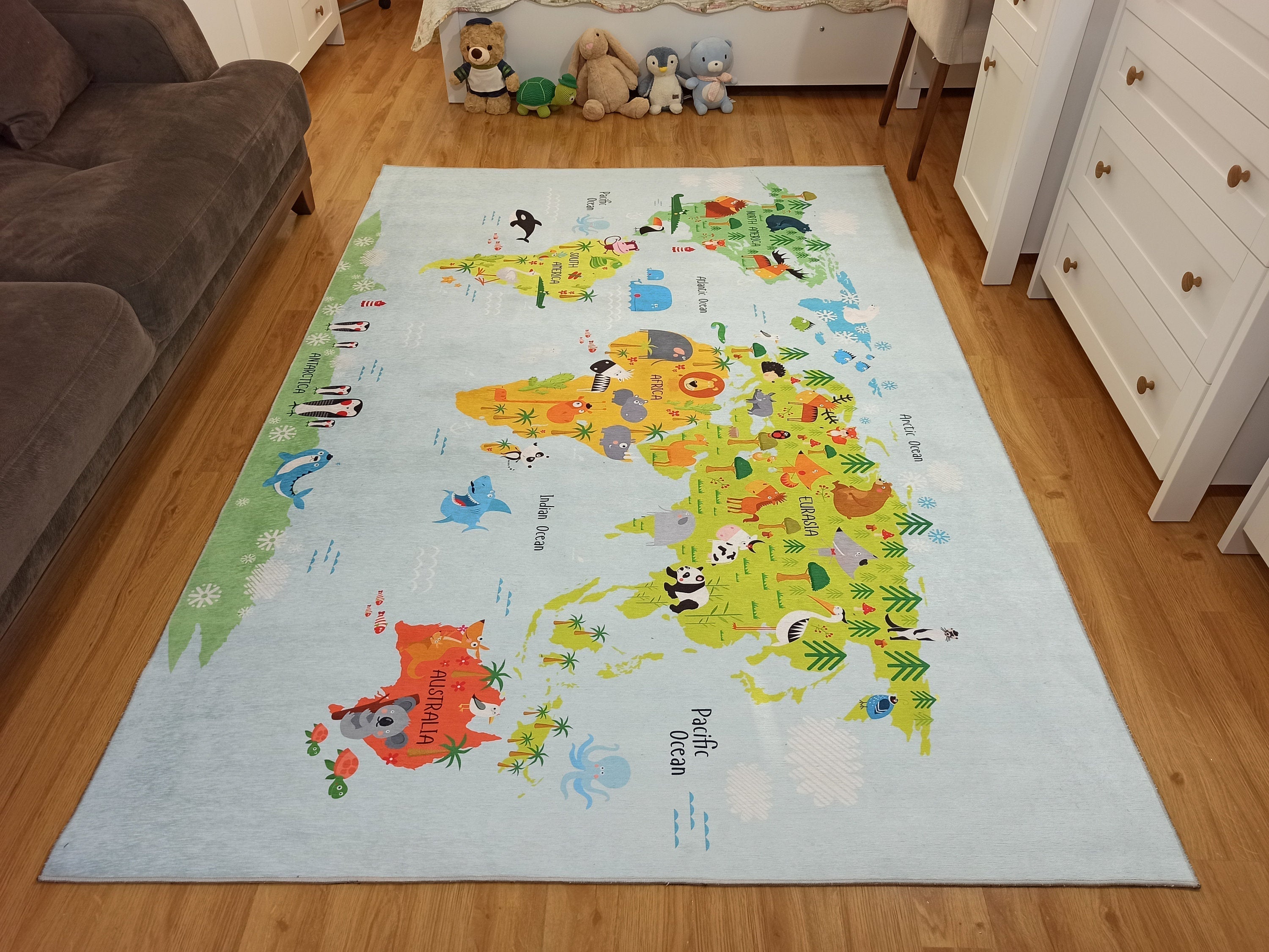 World Rug World Map Kids Play Rug-Rugs-Fame Rugs-2'x3' ft 60x90 cm-fame