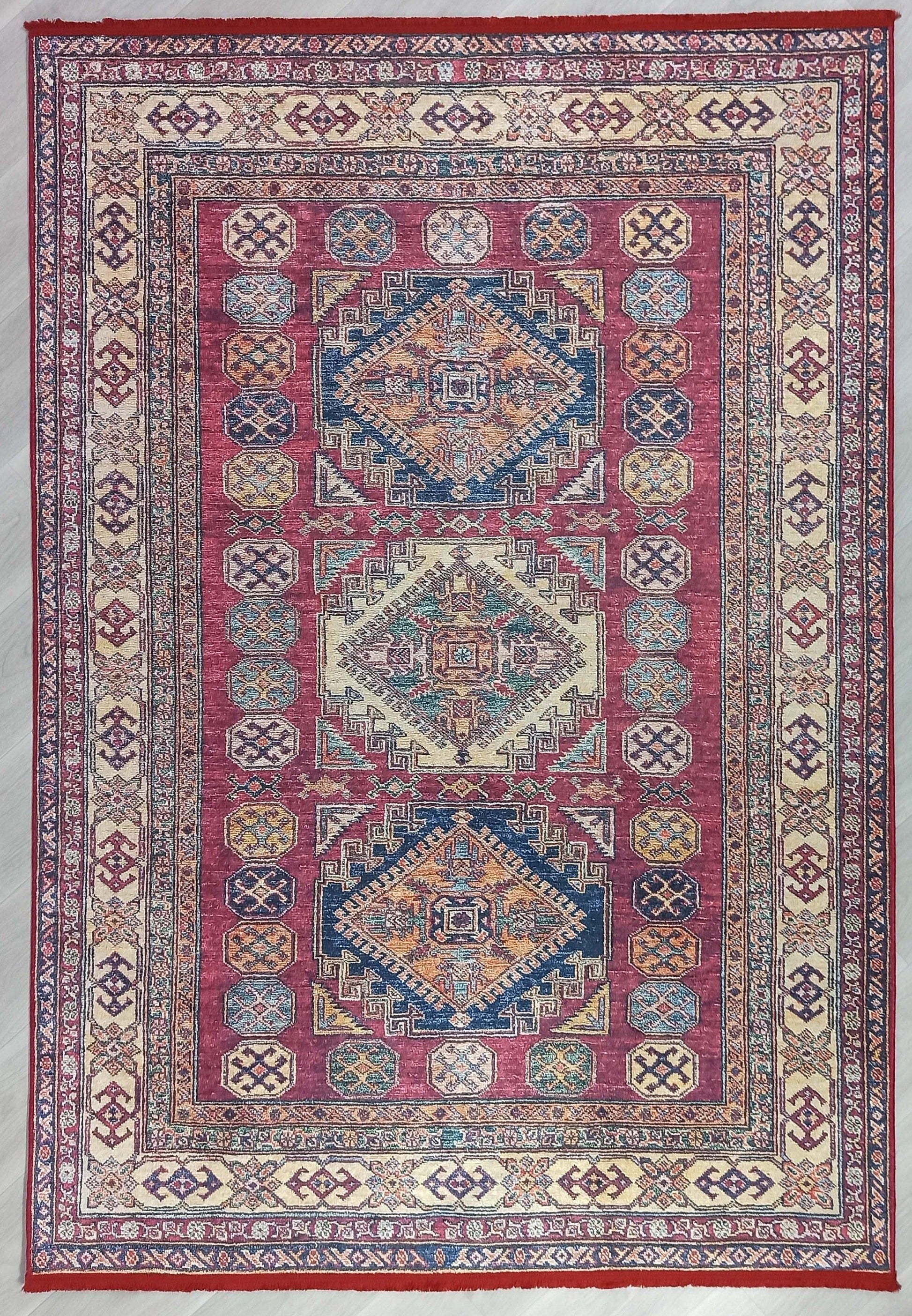 Yaren Turkish Dark Red Burgundy Rug-Rugs-Fame Rugs-2'x3'ft 60x90cm-fame