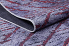 Yaz Distressed Navy Blue Red Rug-Fame Rugs-2'x3'ft 60x90cm-fame