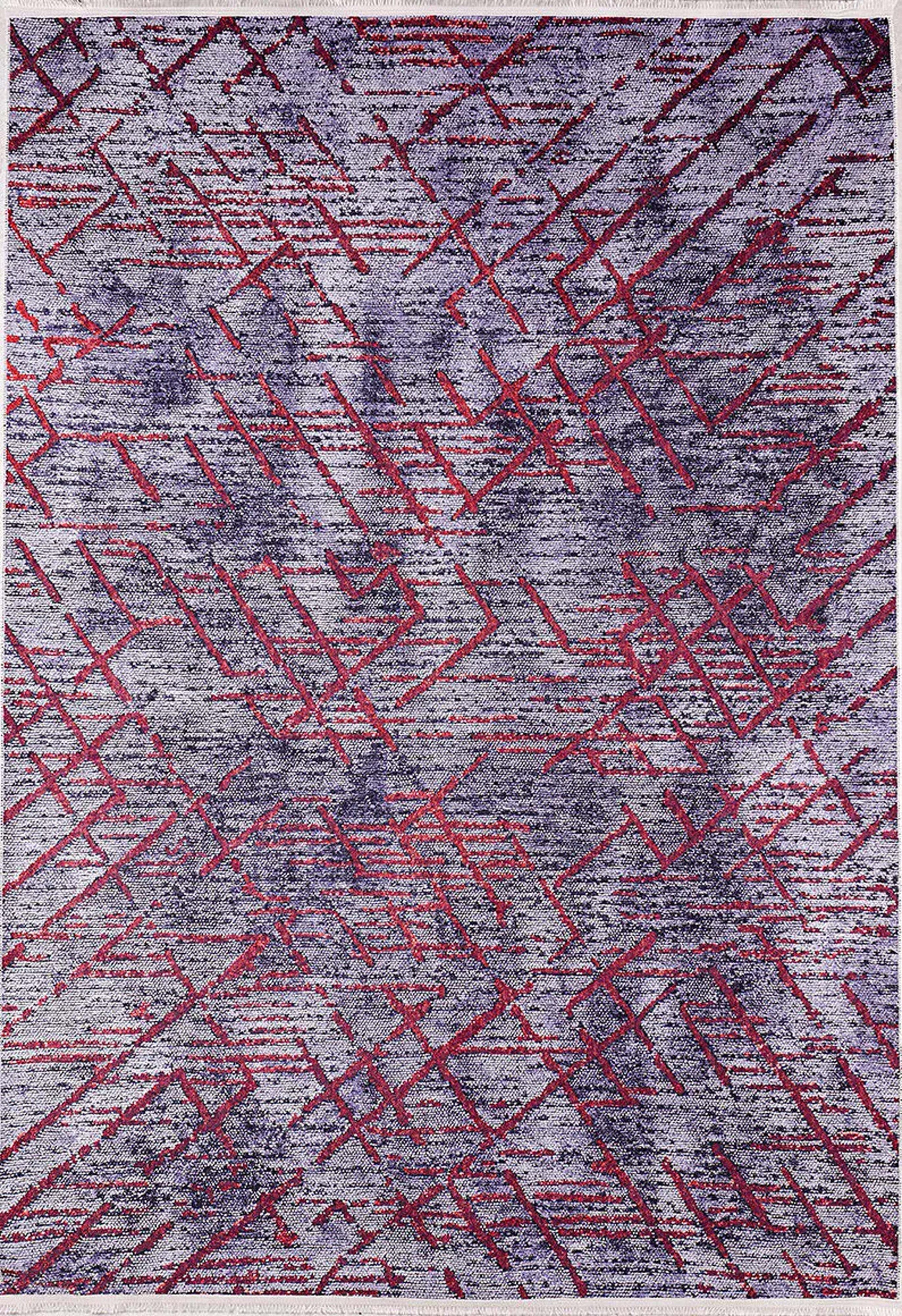 Yaz Distressed Navy Blue Red Rug-Fame Rugs-2'x3'ft 60x90cm-fame