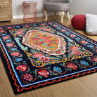 Zarka Turkish Colorful Karabagh Rug-Fame Rugs-2'x3'ft 60x90cm-fame