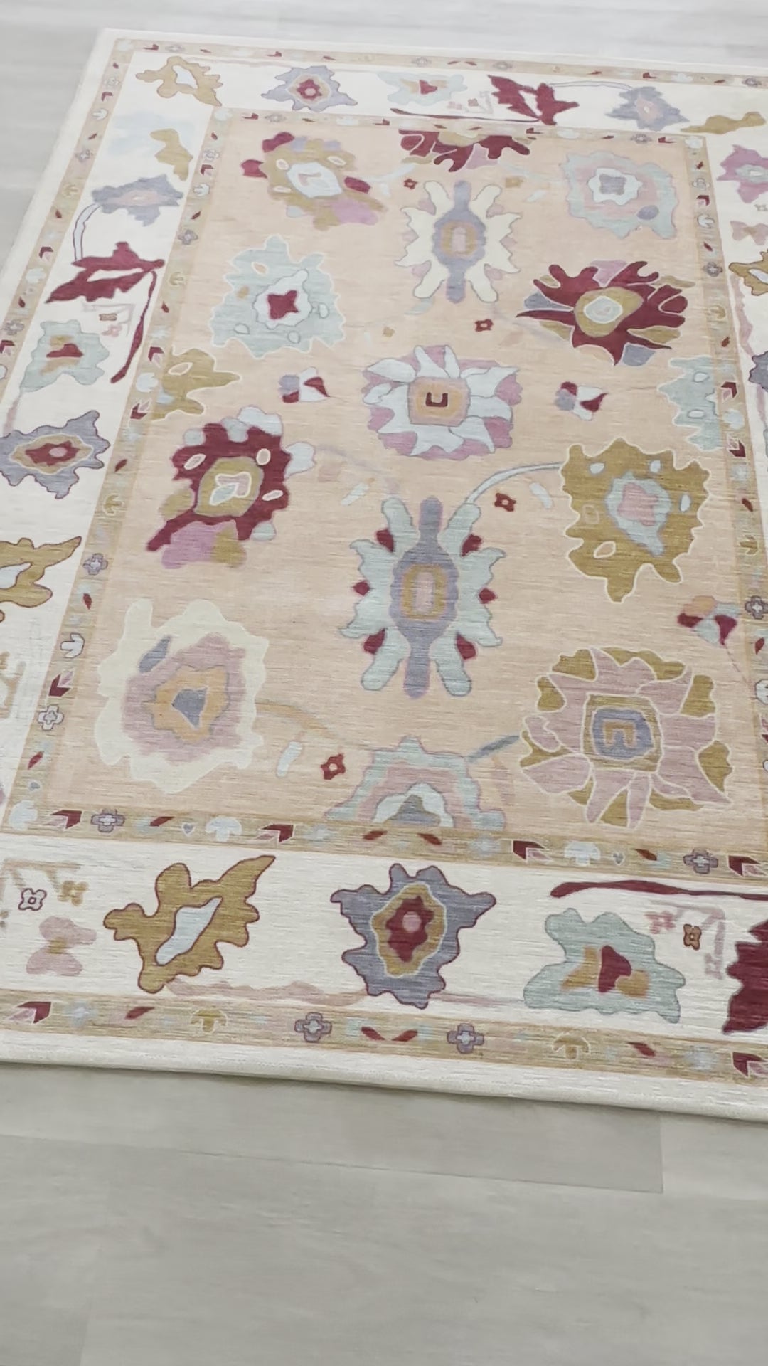 Afghan Vintage Hand Knotted Area Rug Any Room Wool Floral Floor