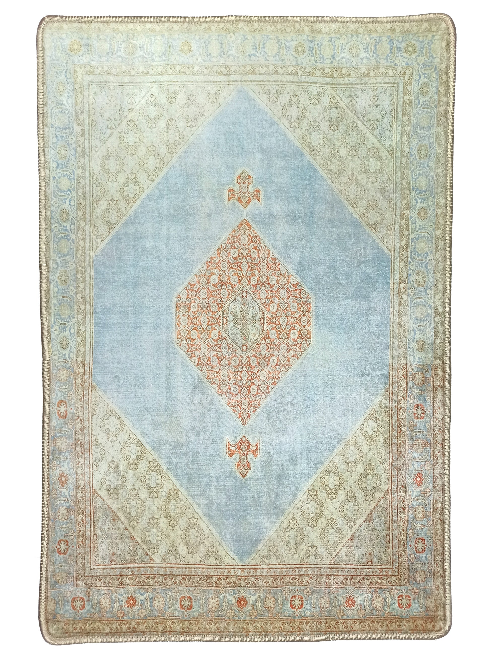 vintage small rug, beige door mat, southwestern vintage rug, small