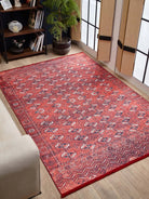 Abira Afghan Red Rug-Fame Rugs-2'x3'ft 60x90cm-fame