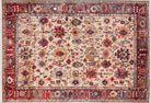 Afra Turkish Oushak Red Beige Rug-Fame Rugs-2'x3'ft 60x90cm-fame