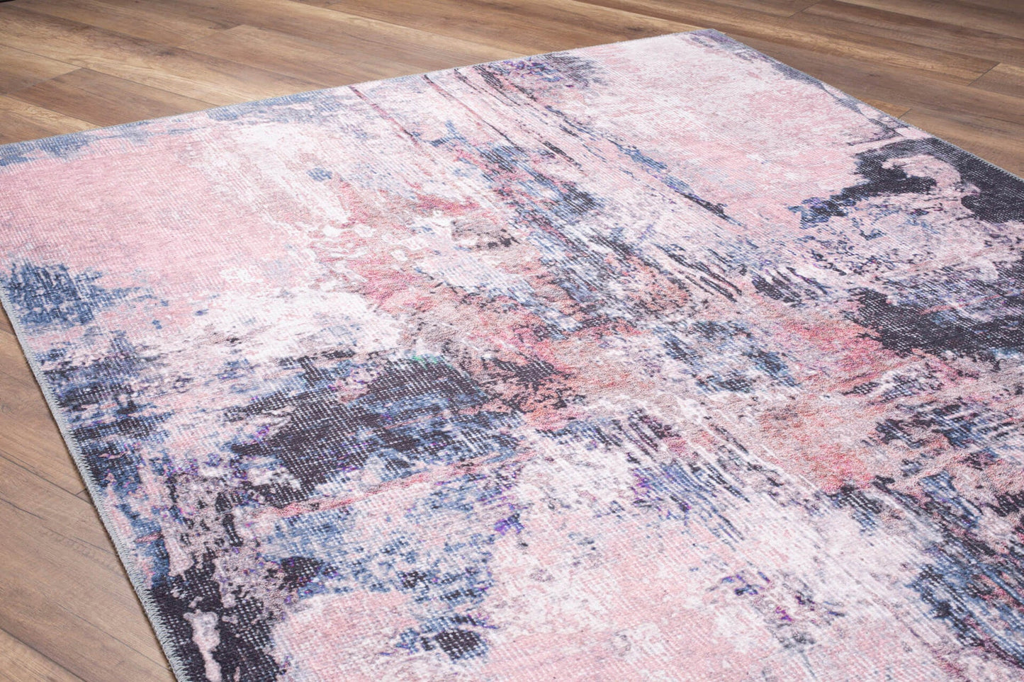 Aba Abstract Pastel Pink Rug - famerugs