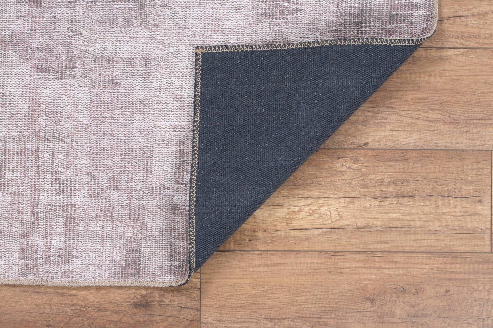 Gabba Faded Muted Blush Pink & Beige Distressed Rug - famerugs