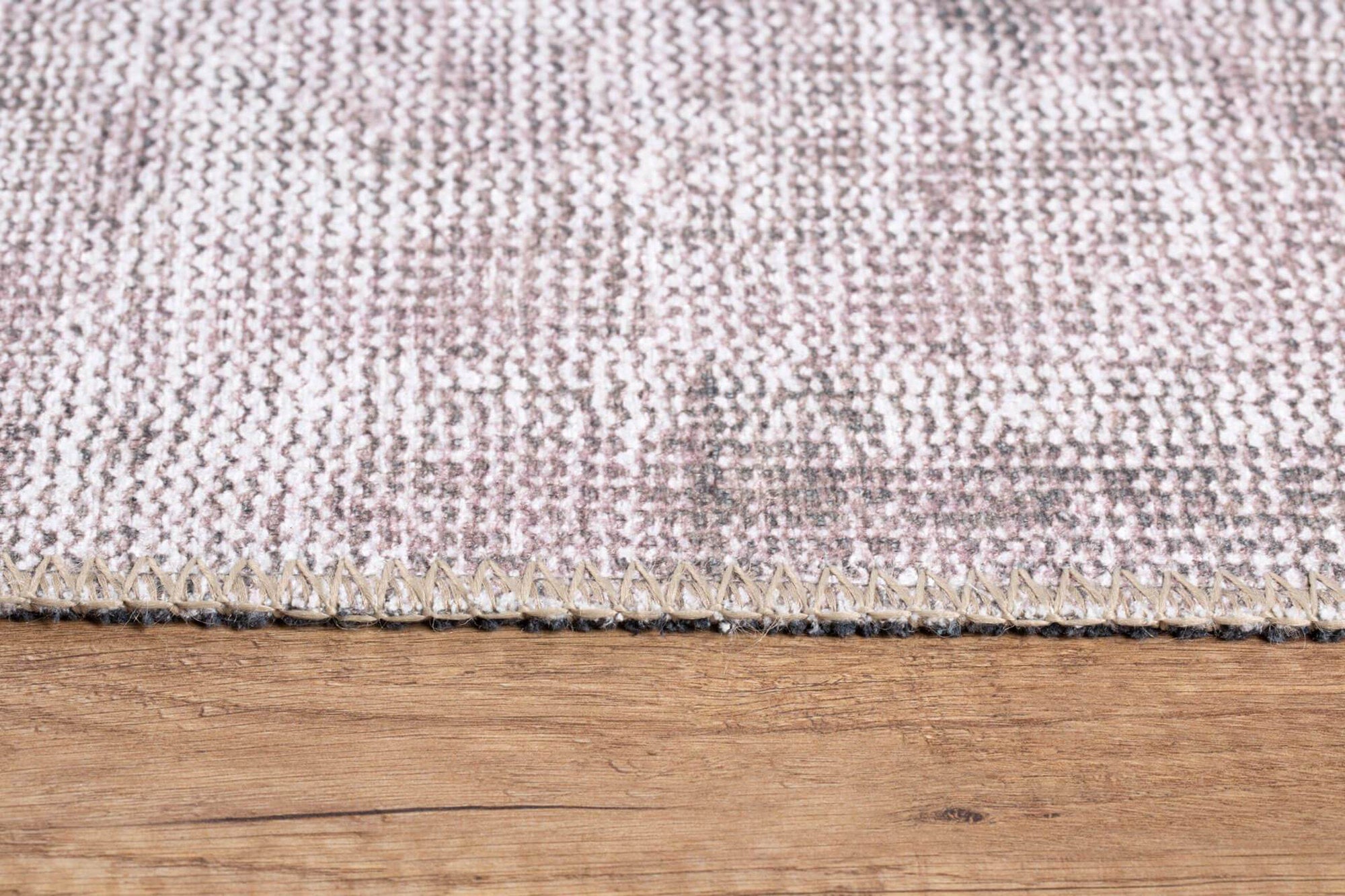 Gabba Faded Muted Blush Pink & Beige Distressed Rug - famerugs