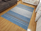 Elise Rug Turkish Blue Gray Modern Rug - famerugs