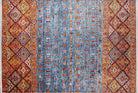 Benya Turkish Kilim Orange Blue Rug - famerugs