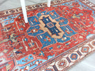 Ari Rug Antique Oriental Turkish Red & Blue Rug - famerugs