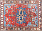 Ari Rug Antique Oriental Turkish Red & Blue Rug - famerugs